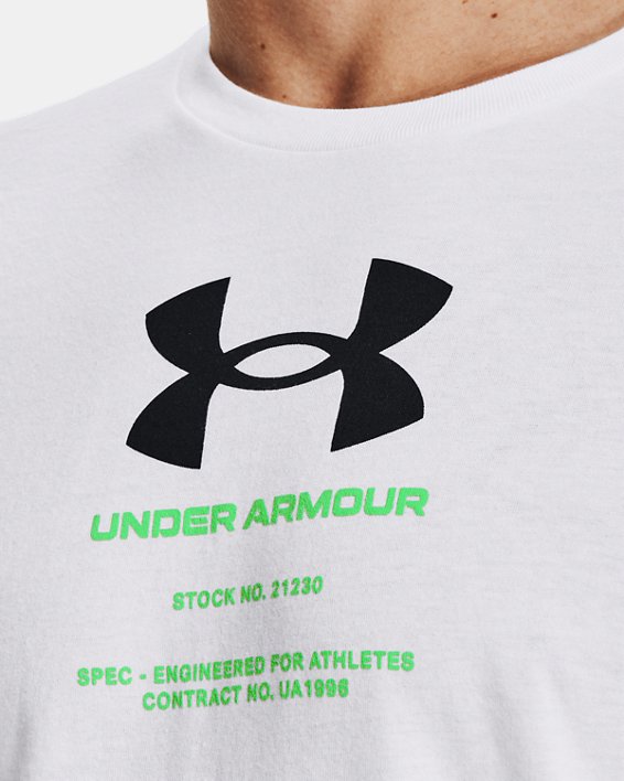 Men's UA Engineered Short Sleeve, White, pdpMainDesktop image number 3